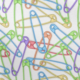 Colorful Safety Pins Pongee