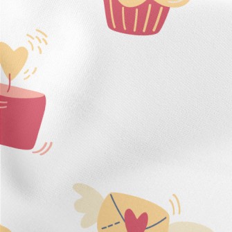 Romantic Candle Cake Lightweight Cotton Poplin