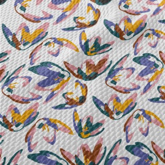 Abstract Colorful Plants Birdseye Piqué