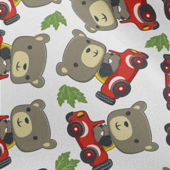 Grizzly Bear Driving A Car Chiffon