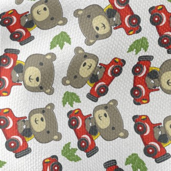 Grizzly Bear Driving A Car Waterproof Canvas