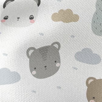 Cute Panda With Friends Waterproof Canvas