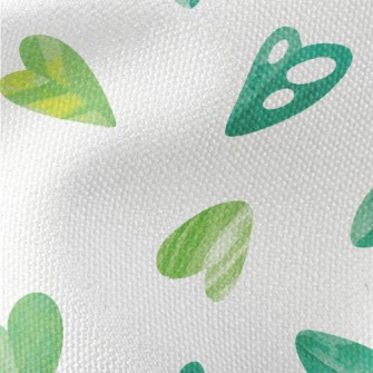 Green Heart Shaped Monstera Le Waterproof Canvas