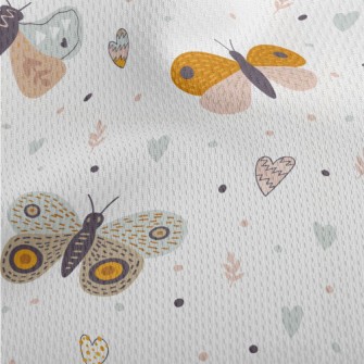Cute Butterfly With Colorful W Athletic Mesh Flat Back