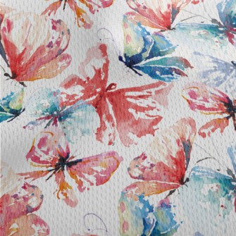 Beautiful Butterfly With Brill Athletic Mesh Flat Back