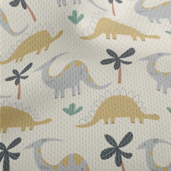 Little Dinosaurs Line Up In Th Athletic Mesh Flat Back