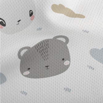 Cute Panda With Friends Athletic Mesh Flat Back