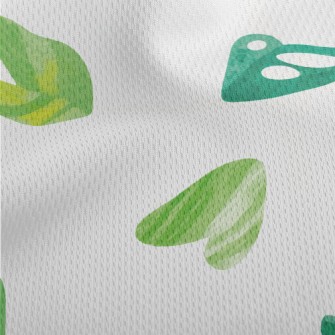 Green Heart Shaped Monstera Le Athletic Mesh Flat Back