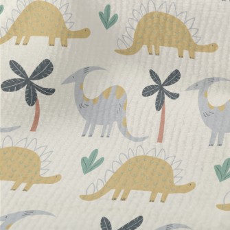 Little Dinosaurs Line Up In Th Terry