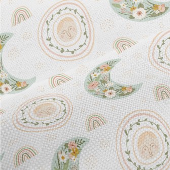 Spring Sky And Flowers Performance Linen