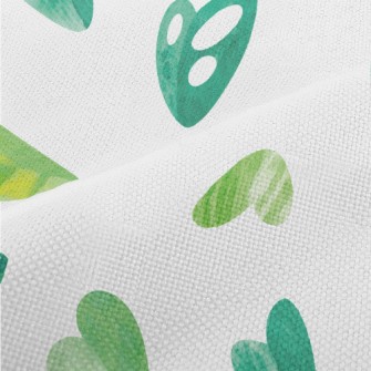 Green Heart Shaped Monstera Le Performance Linen