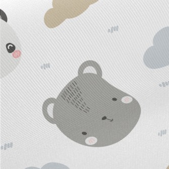 Cute Panda With Friends Twill