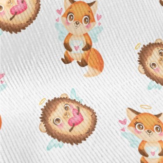 Fox And Hedgehog Celebrate Val Standard Corduroy