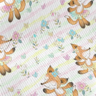 Cute Fox Ballerina Standard Corduroy