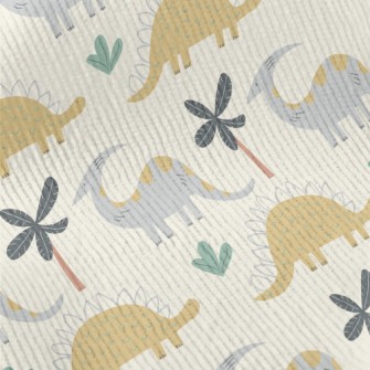 Little Dinosaurs Line Up In Th Standard Corduroy