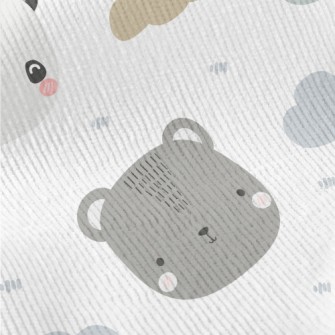 Cute Panda With Friends Standard Corduroy