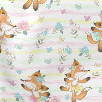 Cute Fox Ballerina Stretch Ponte