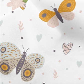 Cute Butterfly With Colorful W Micro Fleece