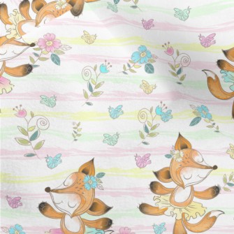 Cute Fox Ballerina Micro Fleece
