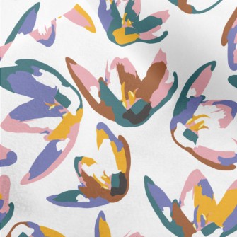 Abstract Colorful Plants Micro Fleece