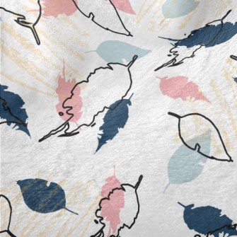 Artistic Tropical Palm Leaves Minky