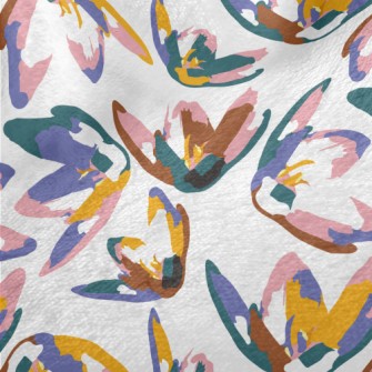 Abstract Colorful Plants Minky