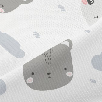 Cute Panda With Friends Piqué