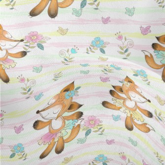 Cute Fox Ballerina Lightweight Performance Linen