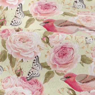 Pink Birdsong And Flowers Modern Jersey