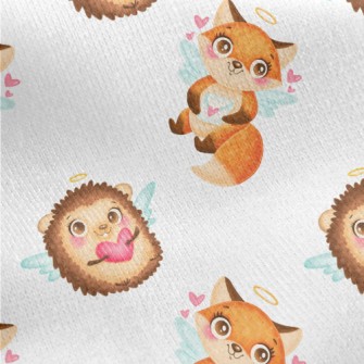 Fox And Hedgehog Celebrate Val Jersey Backed Fleece