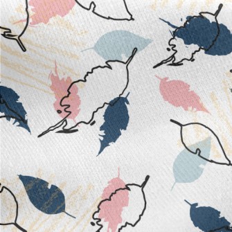 Artistic Tropical Palm Leaves Jersey Backed Fleece