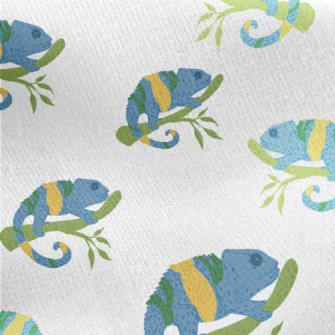 Chameleon In The Rainforest Jersey Backed Fleece