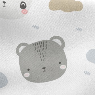 Cute Panda With Friends Jersey Backed Fleece