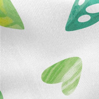 Green Heart Shaped Monstera Le Jersey Backed Fleece