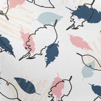 Artistic Tropical Palm Leaves Pongee