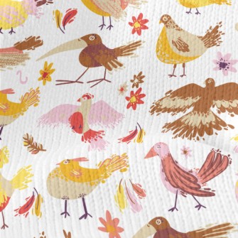 Happy And Funny Birds Stretch Jersey