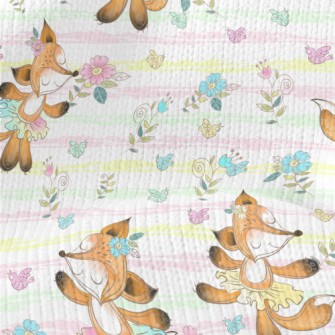 Cute Fox Ballerina Stretch Jersey