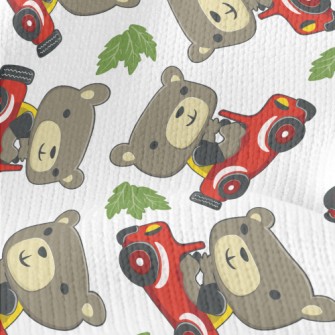 Grizzly Bear Driving A Car Stretch Jersey