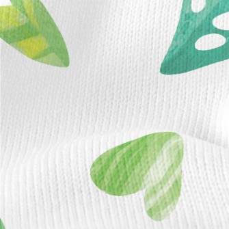 Green Heart Shaped Monstera Le Stretch Jersey