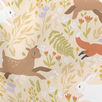 Small Animals Running On The G Lightweight Cotton Poplin