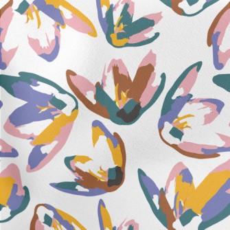 Abstract Colorful Plants Lightweight Cotton Poplin