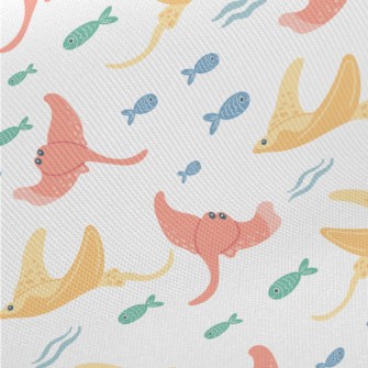 Symbiosis Between Stingrays An Midweight Cotton Poplin