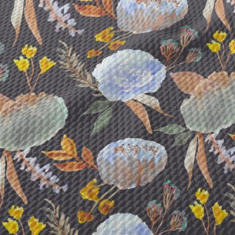 Spring Flowers In Full Bloom Birdseye Piqué
