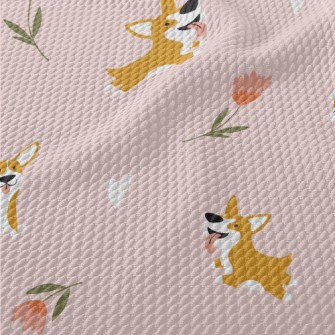Naughty Corgi And Little Red F Birdseye Piqué
