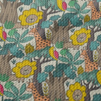 Smiling Wild Animal In The Jun Birdseye Piqué