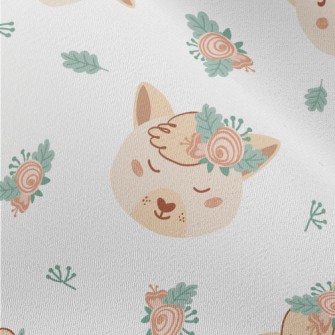 Animals Wearing Wreath Headdre Chiffon