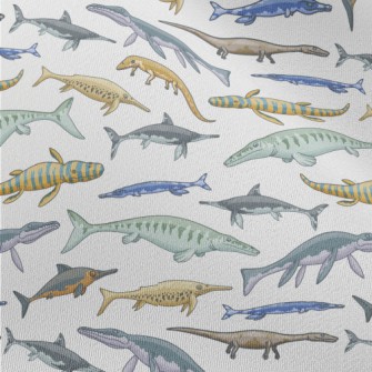 Creepy Sea Dinosaurs Chiffon