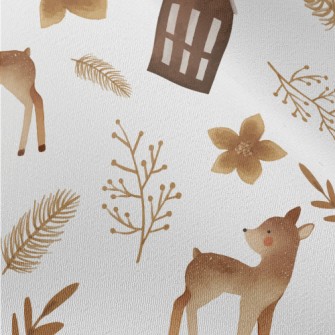 Lost Fawn In Autumn And Winter Chiffon
