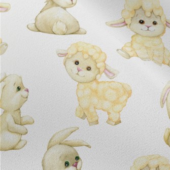 Fluffy Lamb And Bunny Chiffon