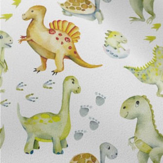 Cute Turtle And Little Dinosau Chiffon